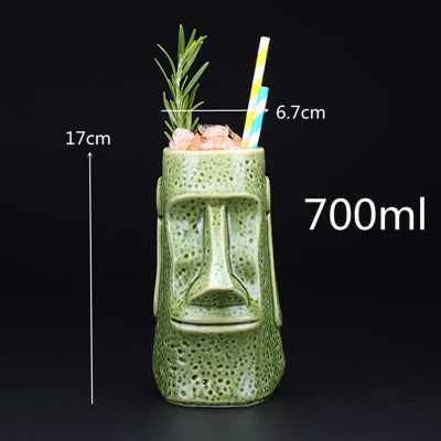 400ml Tiki Mugs Cocktail Cup Beer Wine Mug Ceramic Tiki Mugs Art Crafts Creative Hawaii Mugs